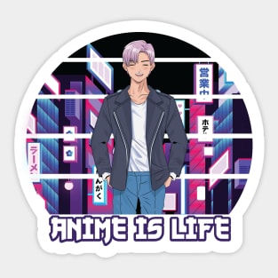 Anime is Life - Retro Style Sticker